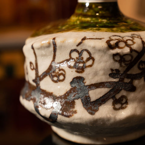 Suntory Whisky 織部松竹梅文德利瓶